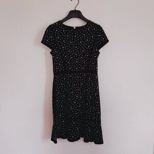 Ladies SZ PM Michael Kors Black/White Polka-Dot Dress